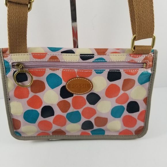 Fossil Coated Polka Dot Crossbody Purse. P75 - Picture 5 of 10